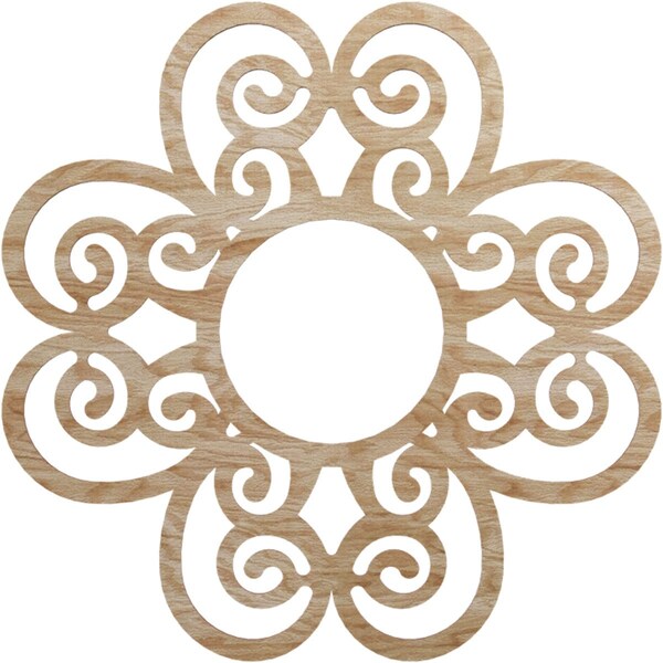 Ekena Millwork Cohen Wood Fretwork Pierced Ceiling Medallion, Red Oak, 28"OD x 9 5/8"ID x 1/4"T CMWP28X28X0250CORO - main